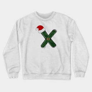 Letter X - Christmas Letter Crewneck Sweatshirt